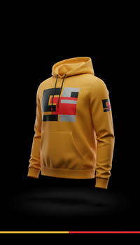 Urban yellow graphic hoodie