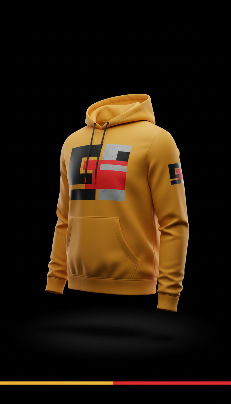 Urban yellow graphic hoodie