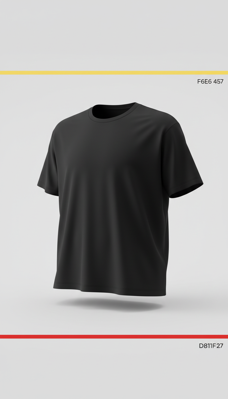 Deep black relaxed fit tee
