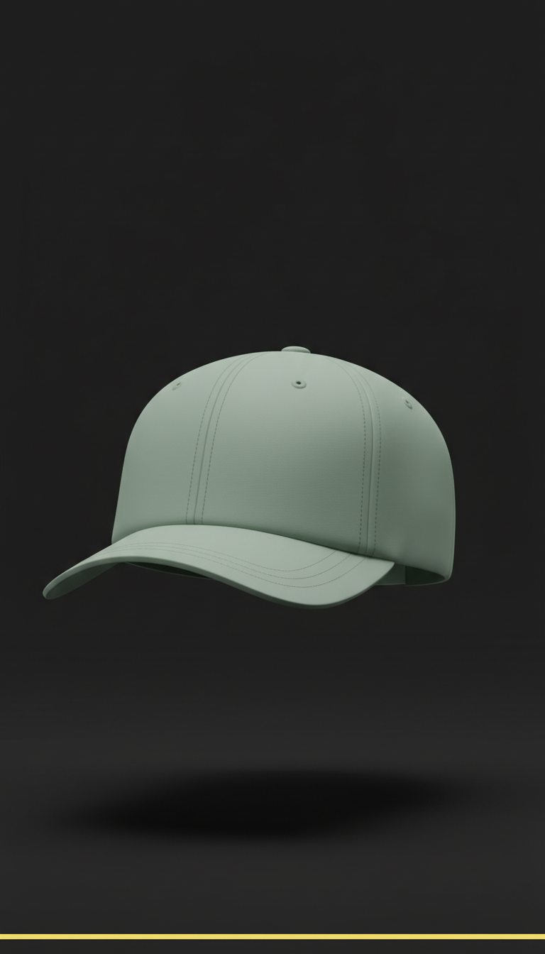 Cool sage minimalist cap